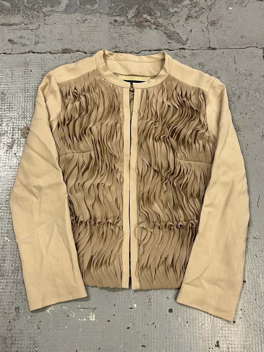 Plein Sud Fluid Beige Relief Jacket - Image 4