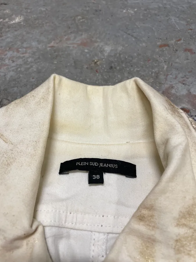 Plein Sud Golden White Denim Jacket - Image 8