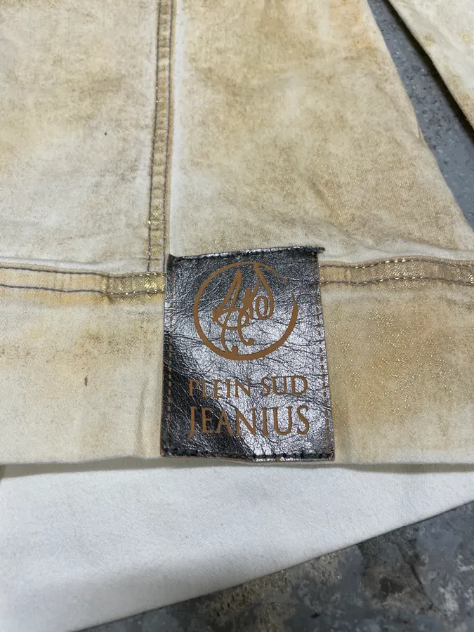 Plein Sud Golden White Denim Jacket - Image 9