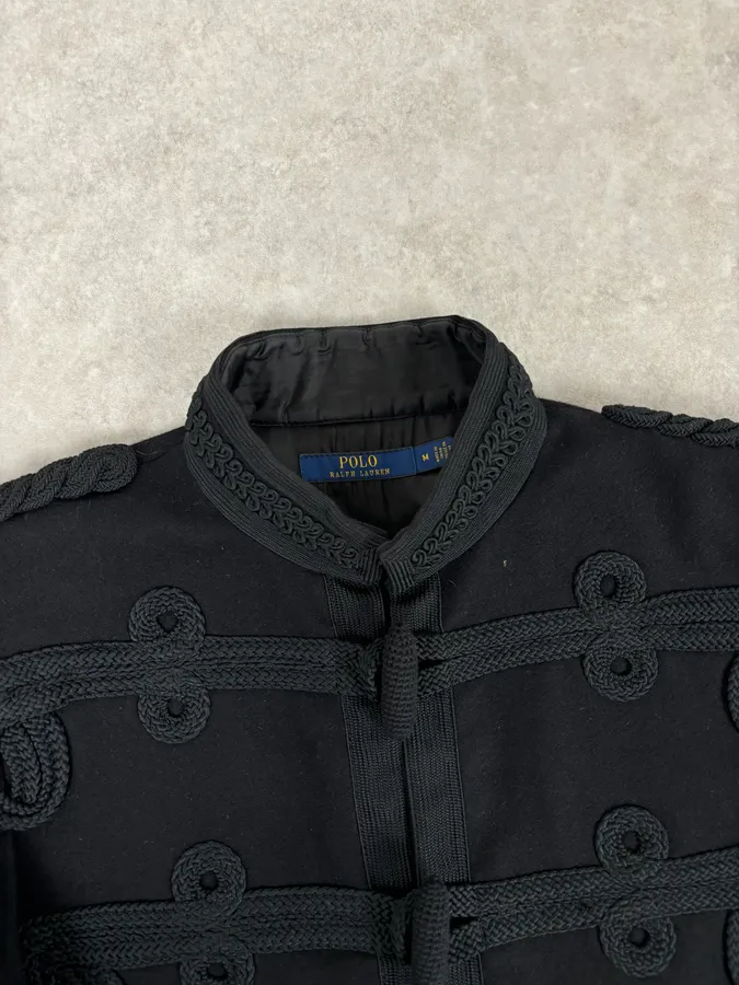Polo Ralph Lauren Black Wool Military Blazer Officer Napoleon Jacket - Image 5