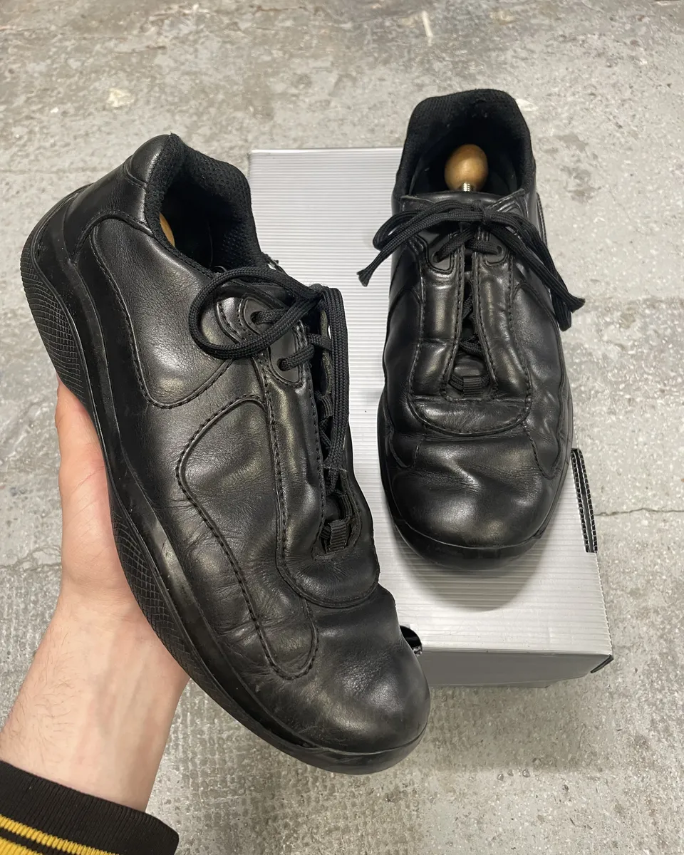 Prada America's Cup Black Low Leather Shoes