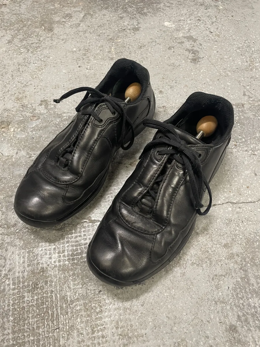 Prada America's Cup Black Low Leather Shoes - Image 6