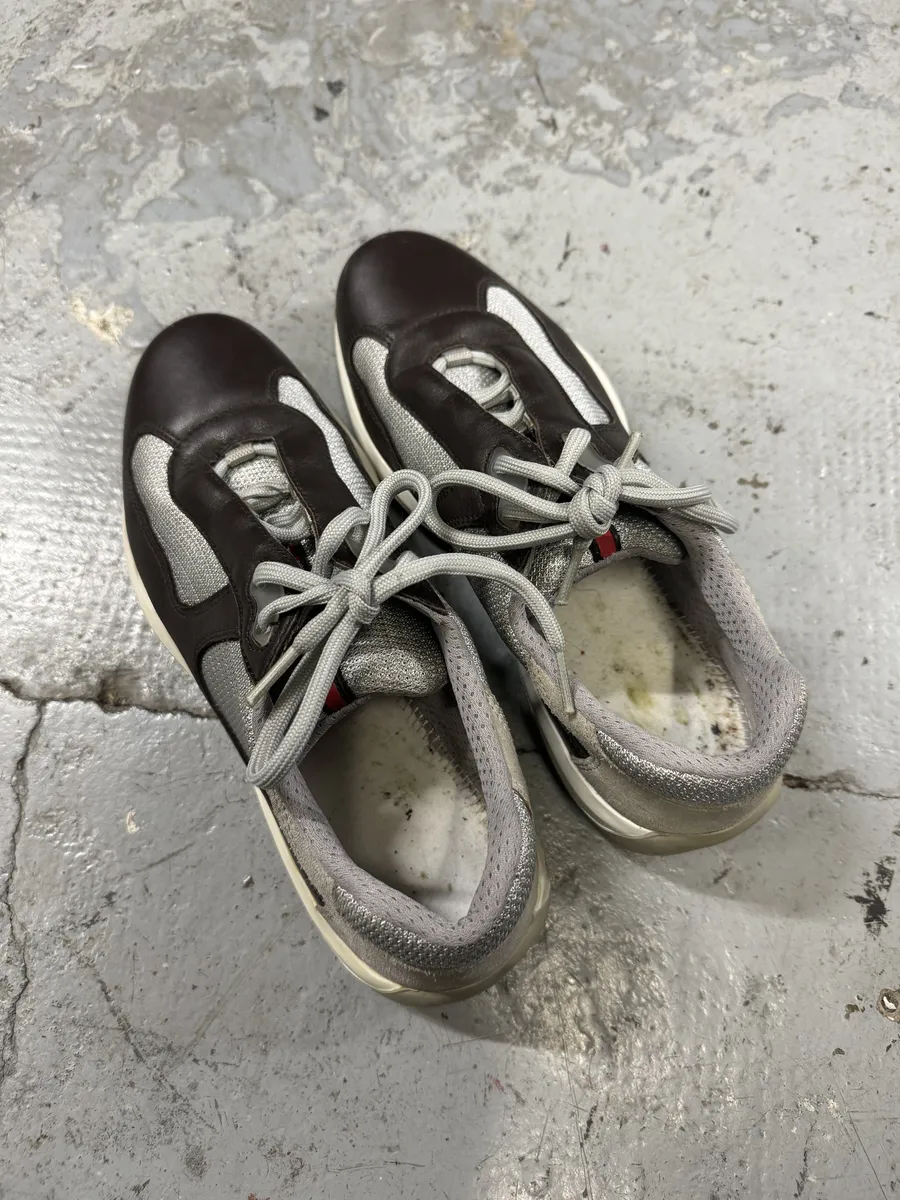 Prada America’s Cup Brown Low Sneakers - Image 9