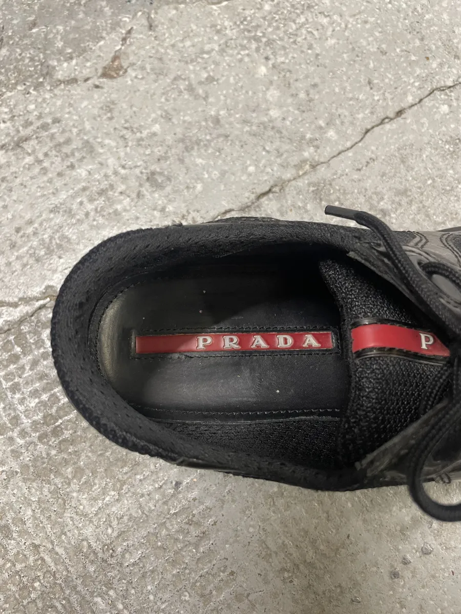 Prada America's Cup Dark Olive Satin Shoes - Image 11