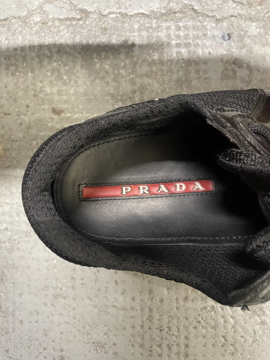 Prada America's Cup Dark Olive Satin Shoes - Image 9