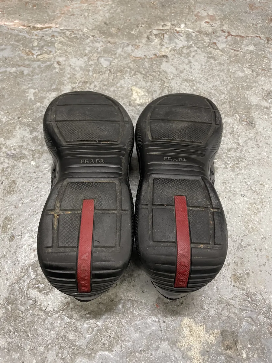Prada America's Cup Hybrid Leather Black Shoes - Image 4