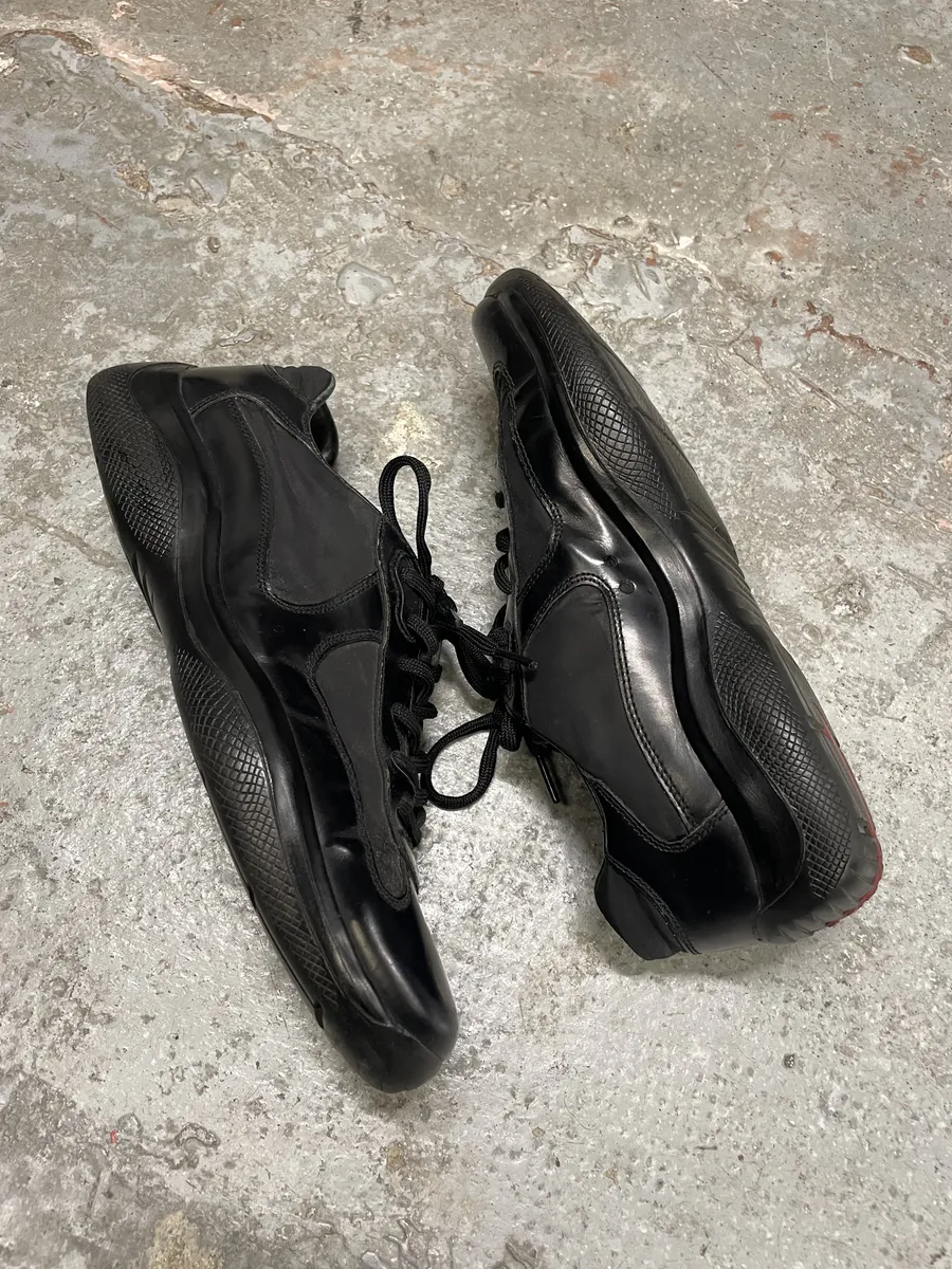 Prada America's Cup Hybrid Leather Black Shoes - Image 6