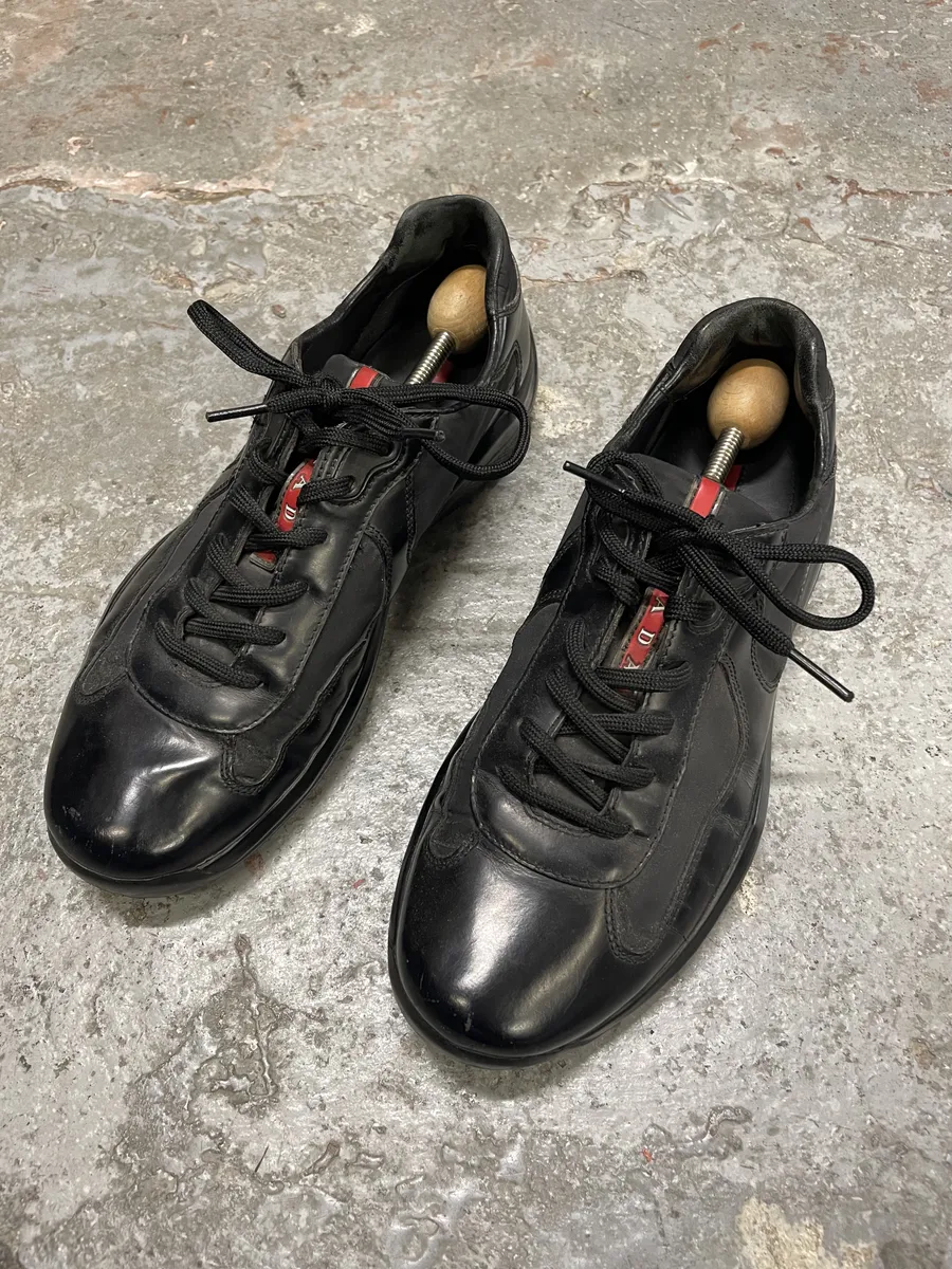 Prada America's Cup Hybrid Leather Black Shoes - Image 8