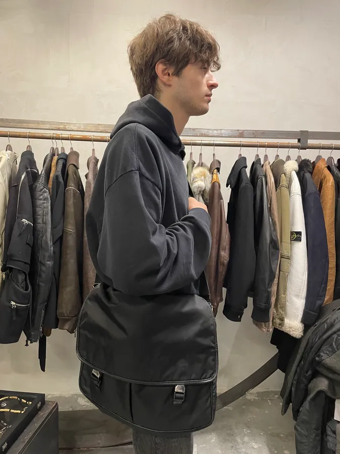 Prada Black Computer Shoulder Bag - Image 3