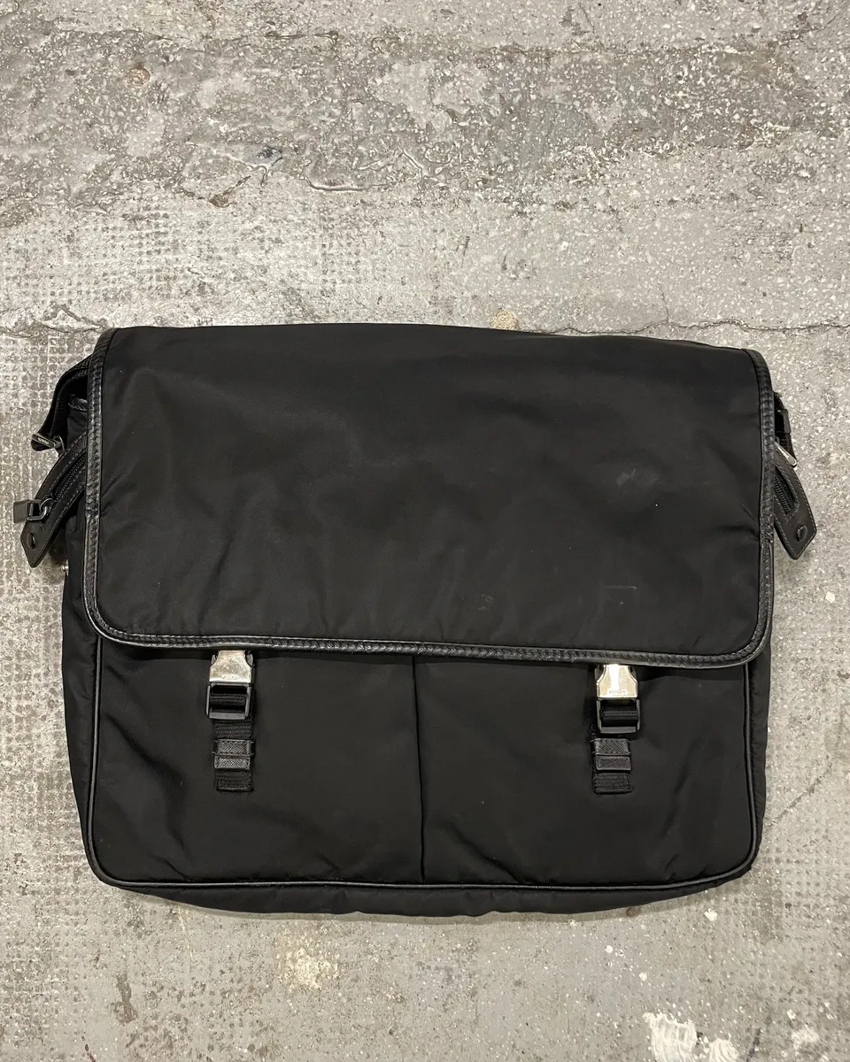 Prada Black Computer Shoulder Bag - Image 4