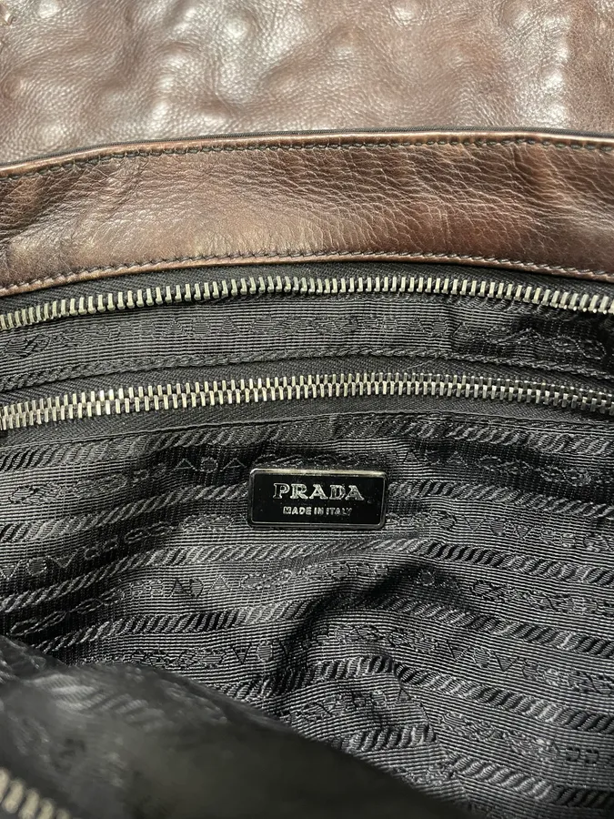 Prada Black Embellished Studded Shoulder Bag - Image 11