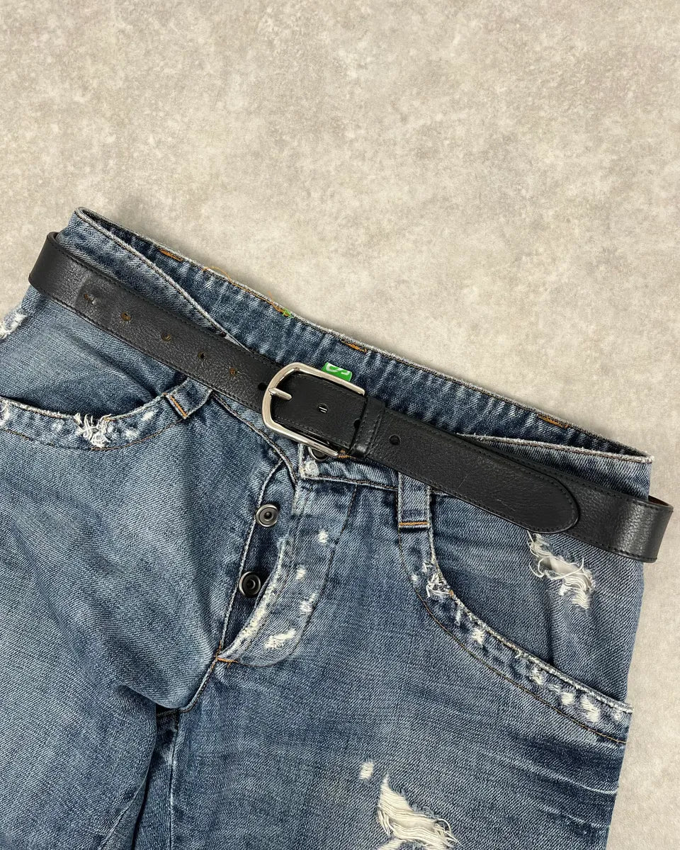Prada Black Leather Belt
