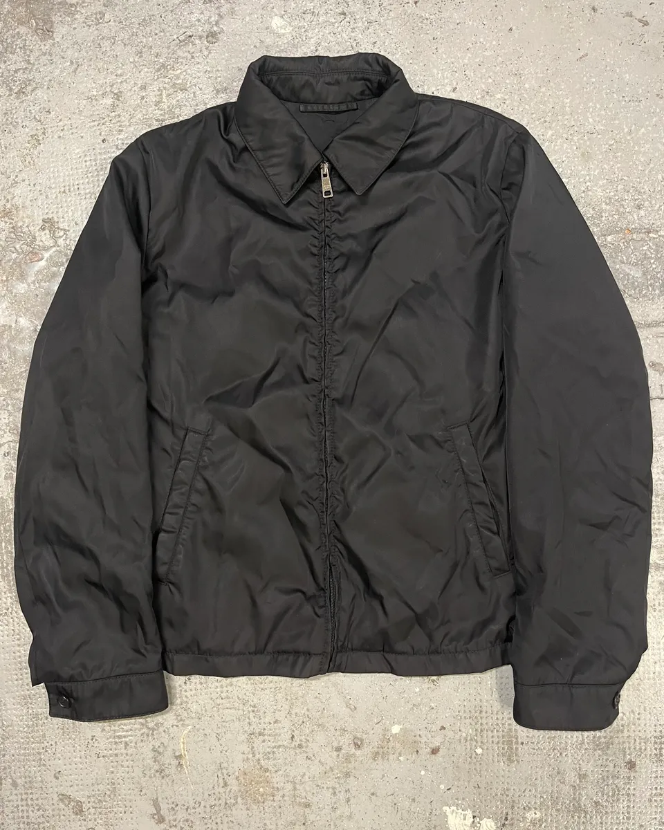 Prada Black Light Zip-up Coach Nylon Jacket