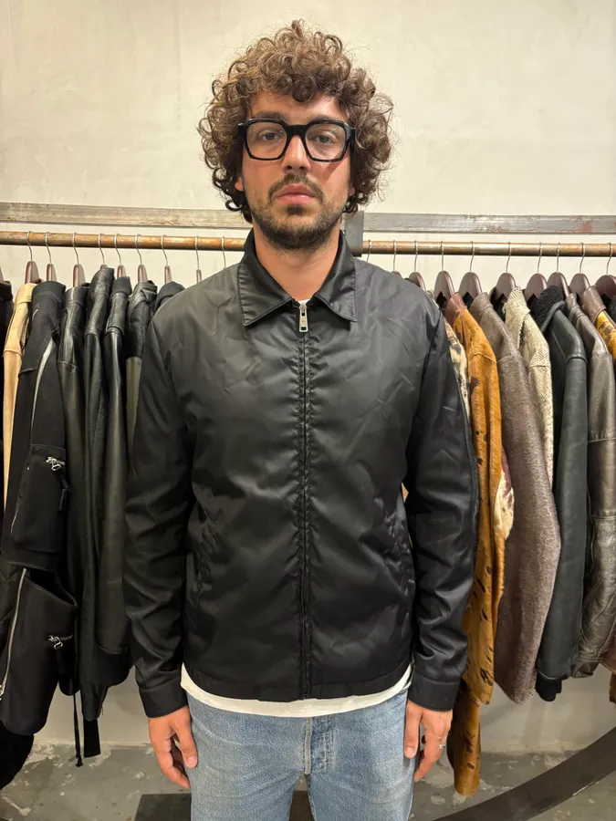 Prada Black Light Zip-up Coach Nylon Jacket - Image 2