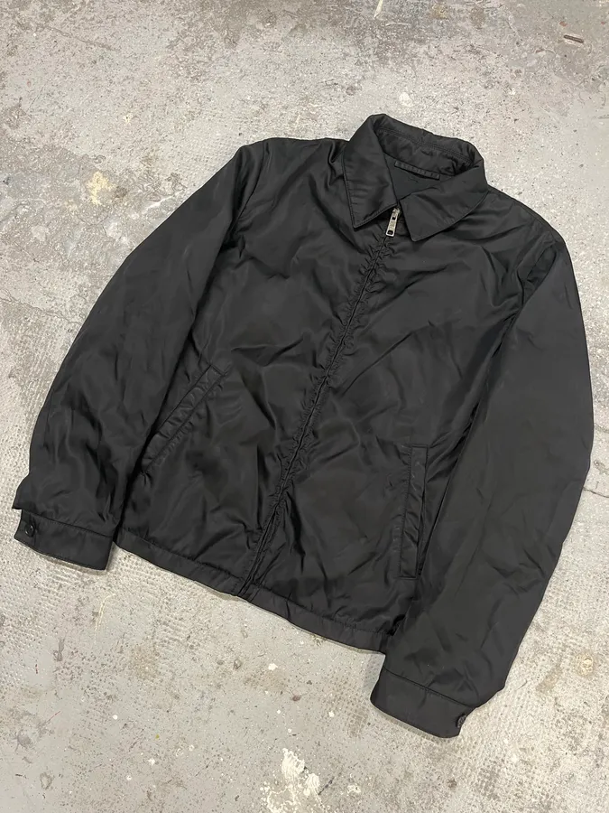 Prada Black Light Zip-up Coach Nylon Jacket - Image 4