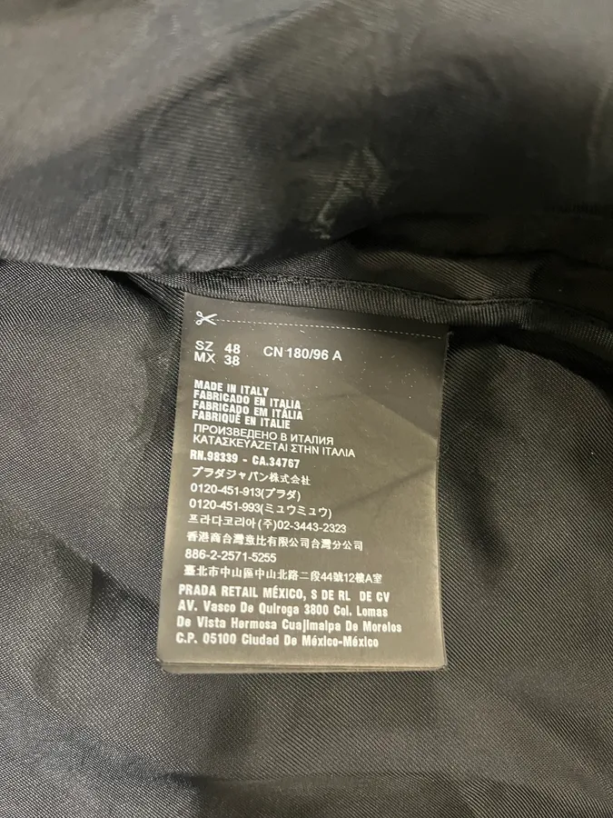 Prada Black Light Zip-up Coach Nylon Jacket - Image 7