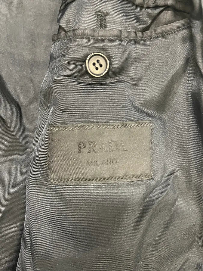 Prada Black Light Zip-up Coach Nylon Jacket - Image 8