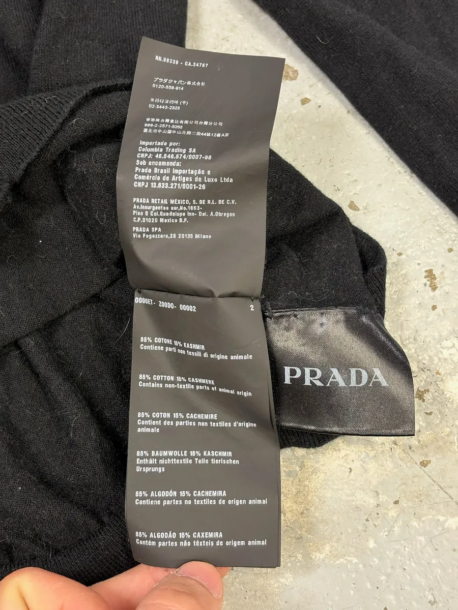 Prada Black Minimalist Cardigan Sweater - Image 5