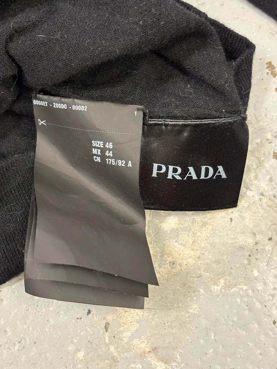 Prada Black Minimalist Cardigan Sweater - Image 6