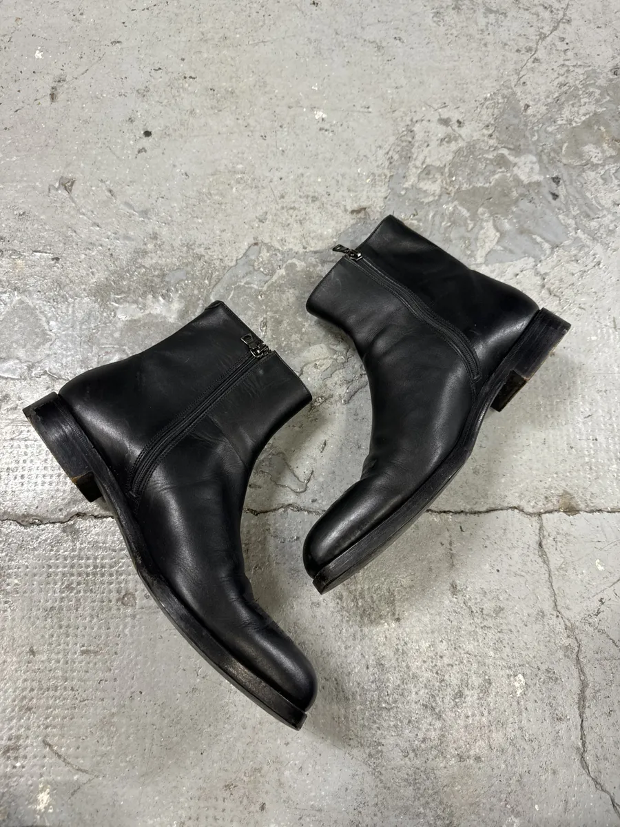 Prada Black Premium Precise Leather Boots - Image 8