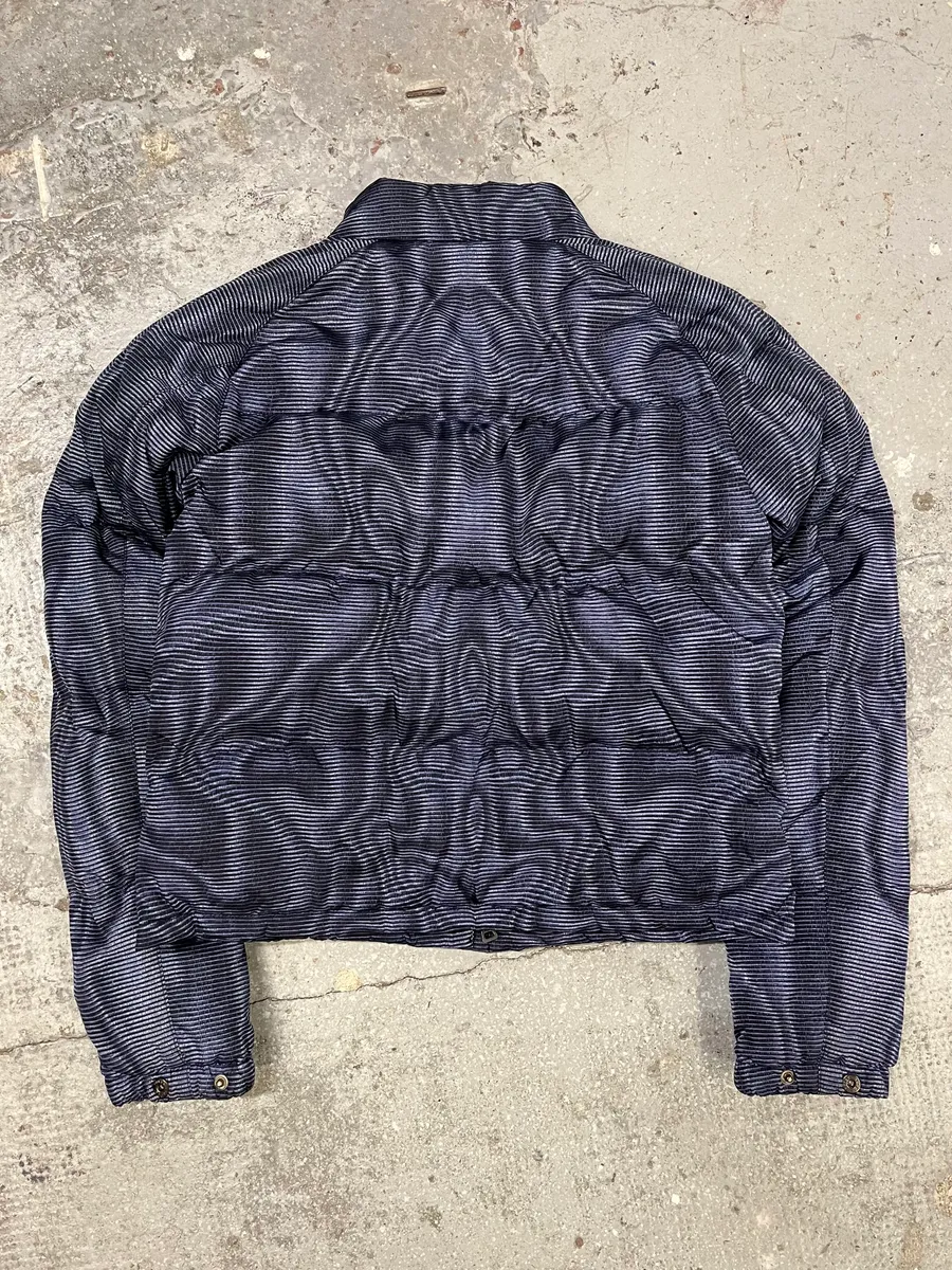 Prada Blue Digital Line Puffer Jacket - Image 5