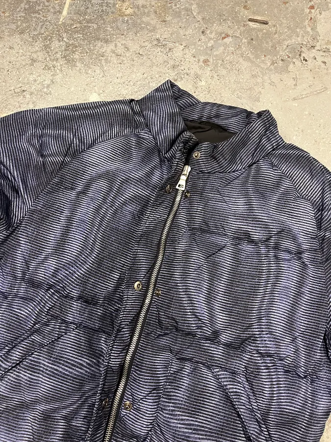 Prada Blue Digital Line Puffer Jacket - Image 6