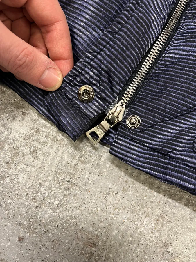 Prada Blue Digital Line Puffer Jacket - Image 8