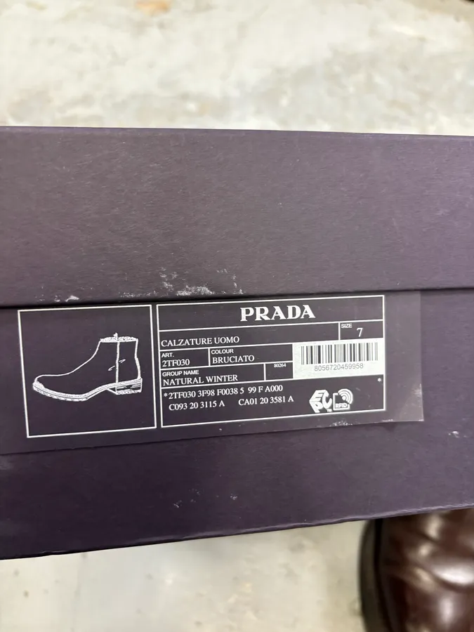 Prada Brown Classy Leather Chelsea Boots - Image 11