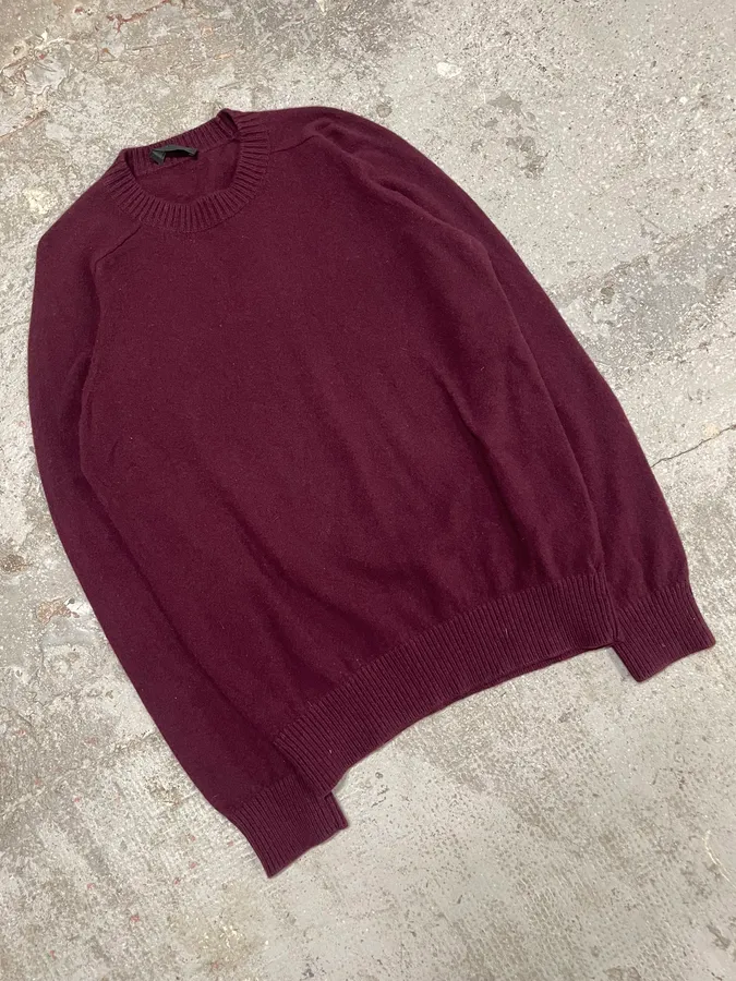 Prada Burgundy Wool Sweater - Image 4