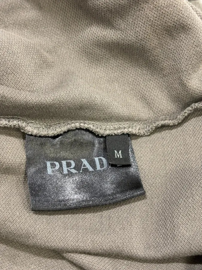 Prada Faded Grey Polo Shirt - Image 7