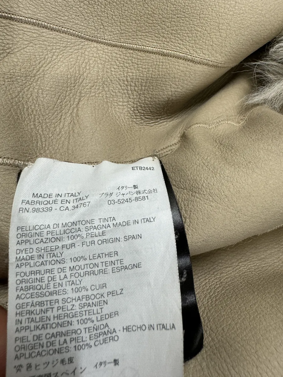 Prada Fur Creamy White Fur Leather Vest - Image 12