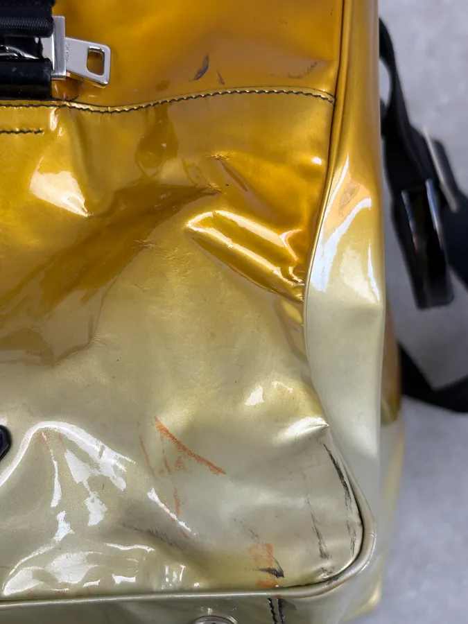 Prada Gold Leather Ombre Travel Bag - Image 14