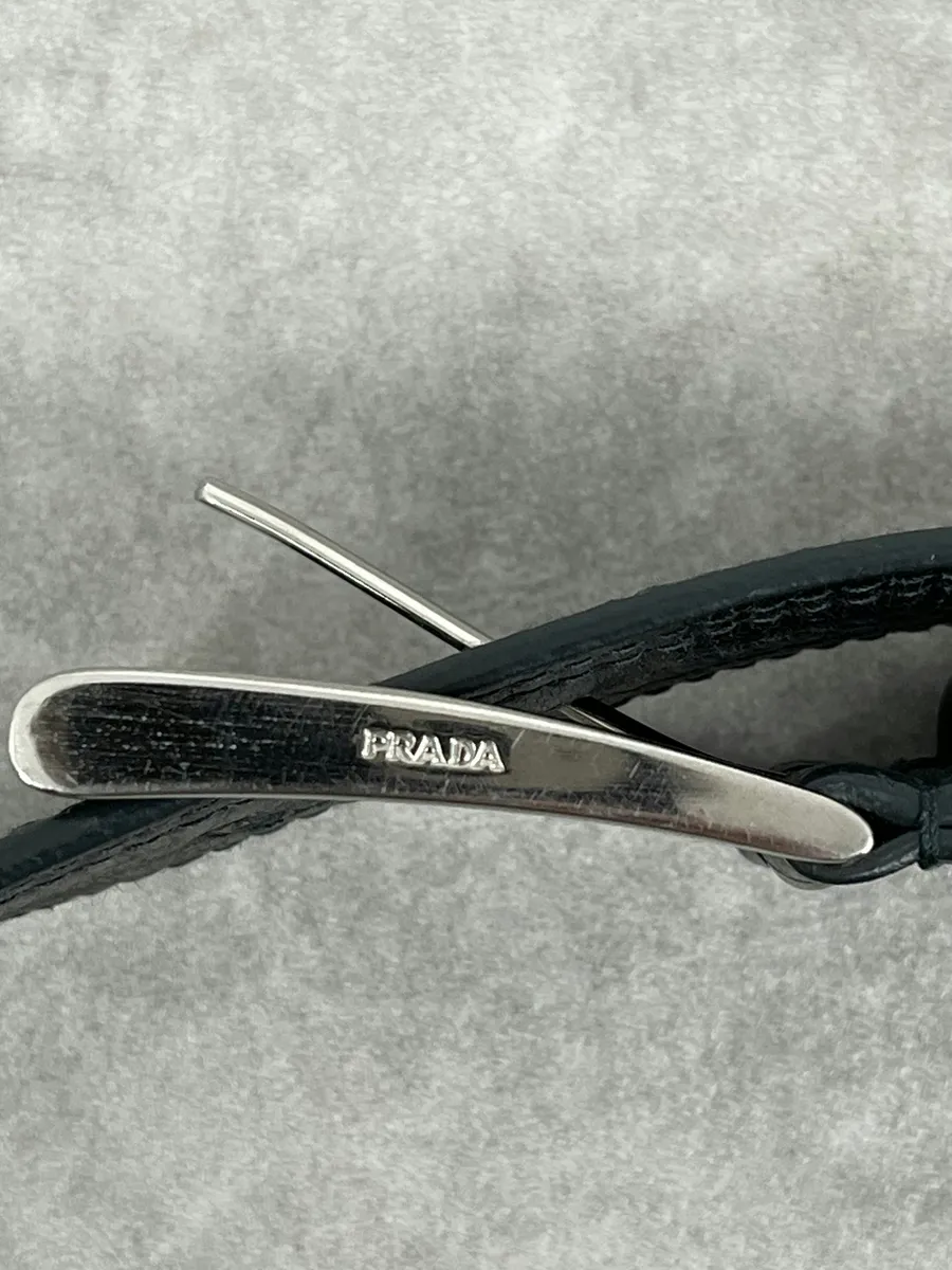 Prada Green Studded Premium Leather Belt - Image 4