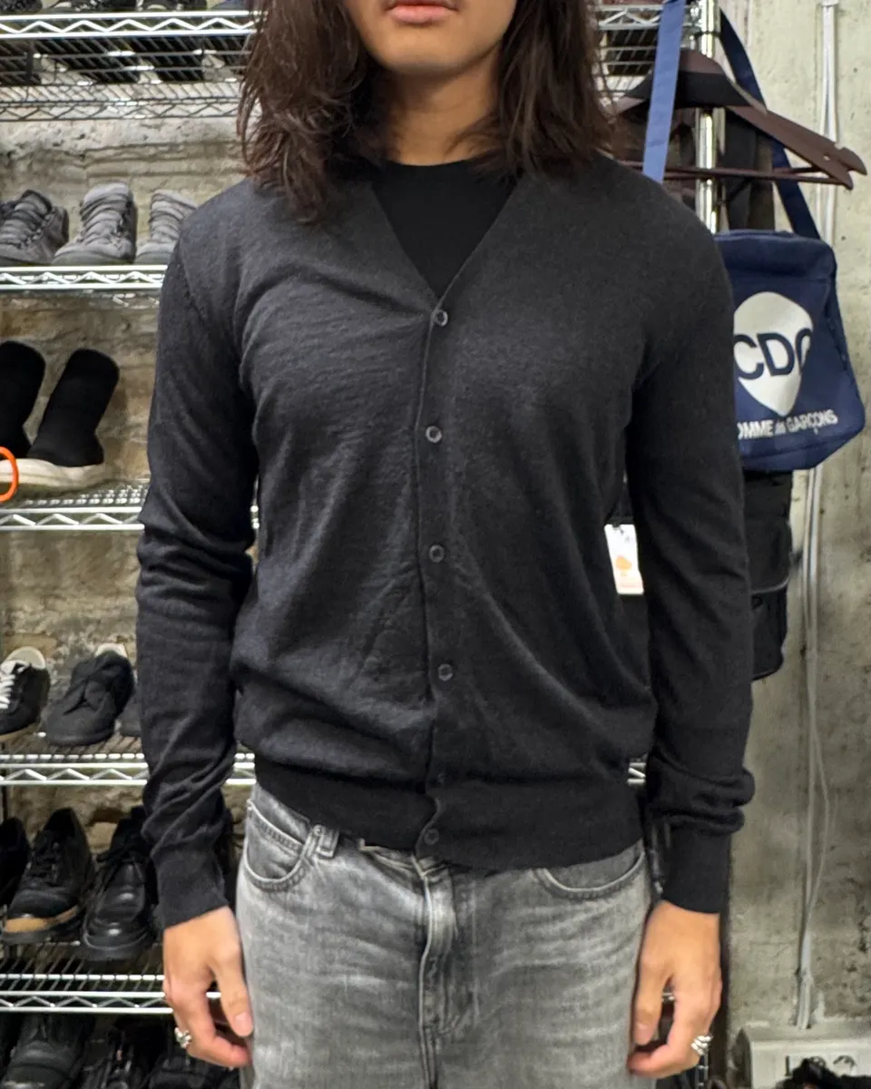 Prada Grey Wool Cardigan Buttoned Sweater - Image 2