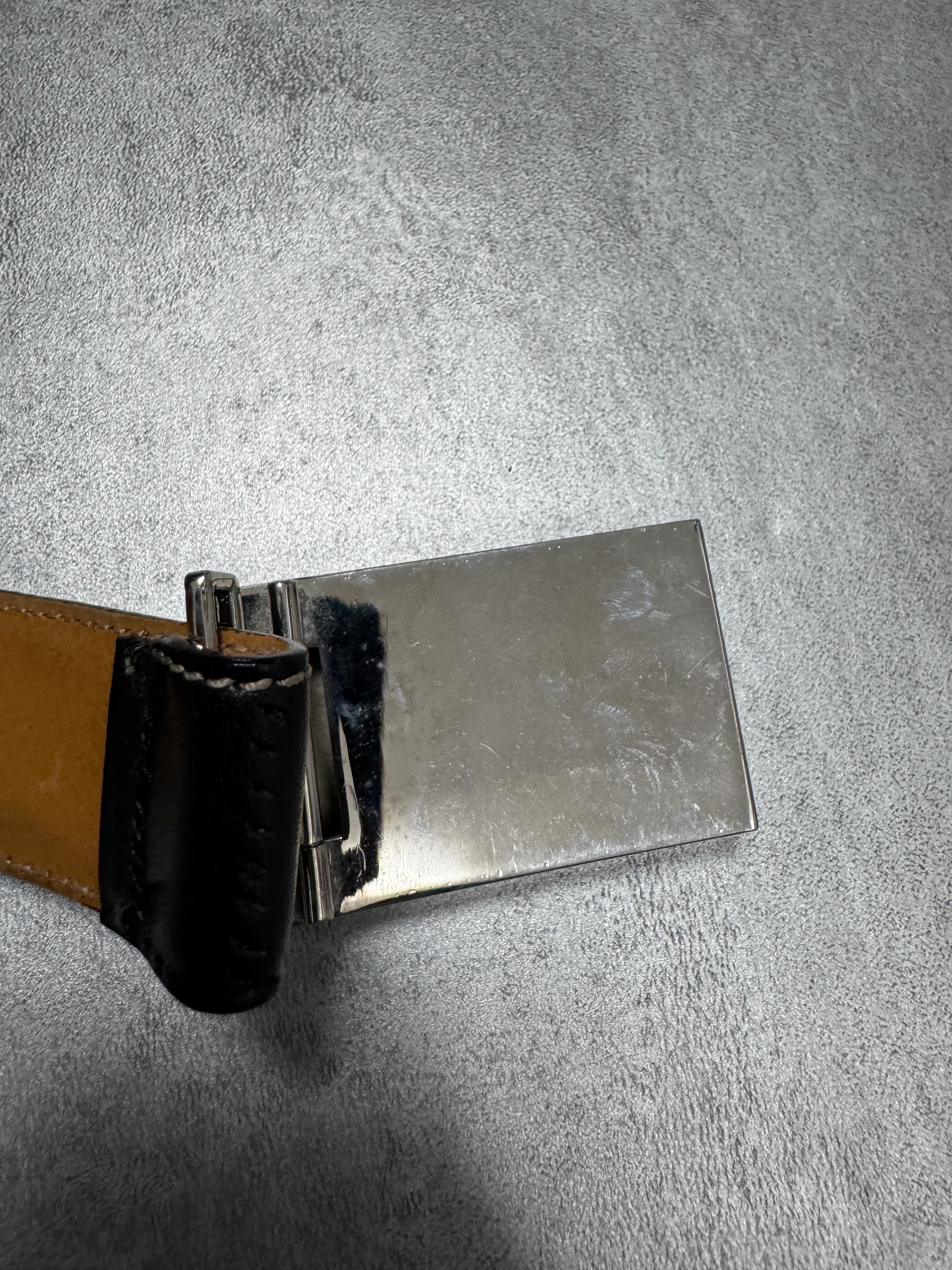 Prada Metal Buckle with Ferré Leather Belt - Image 3