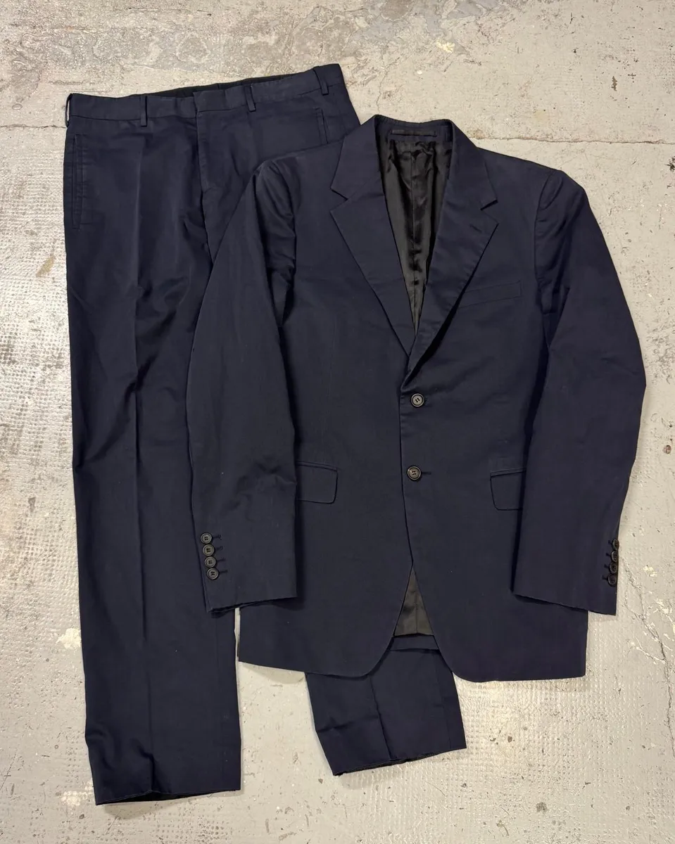 Prada Navy Blazer Pants Costume Set
