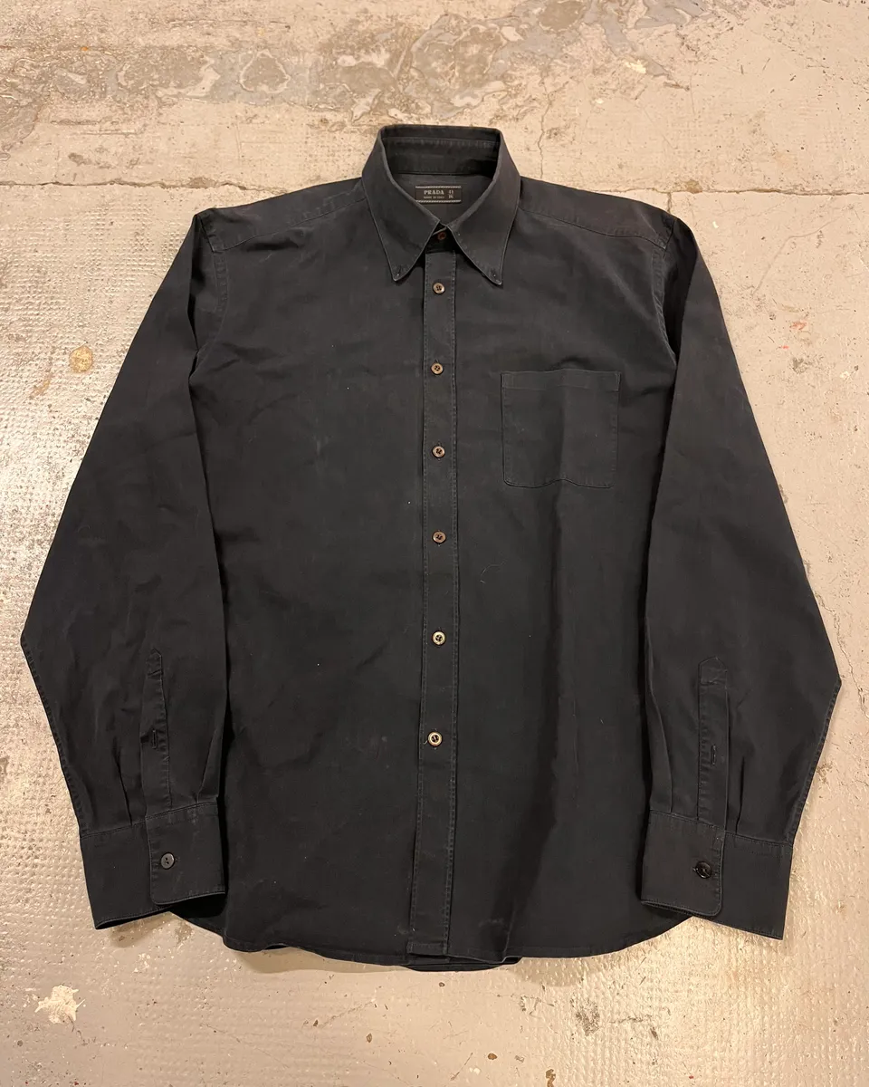 Prada Navy Minimalist Shirt - Image 3