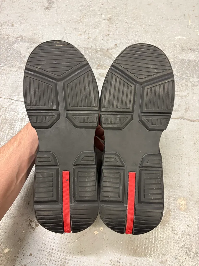 Prada Polarius Futuristic Black Iridescent High Top Sneakers - Image 8