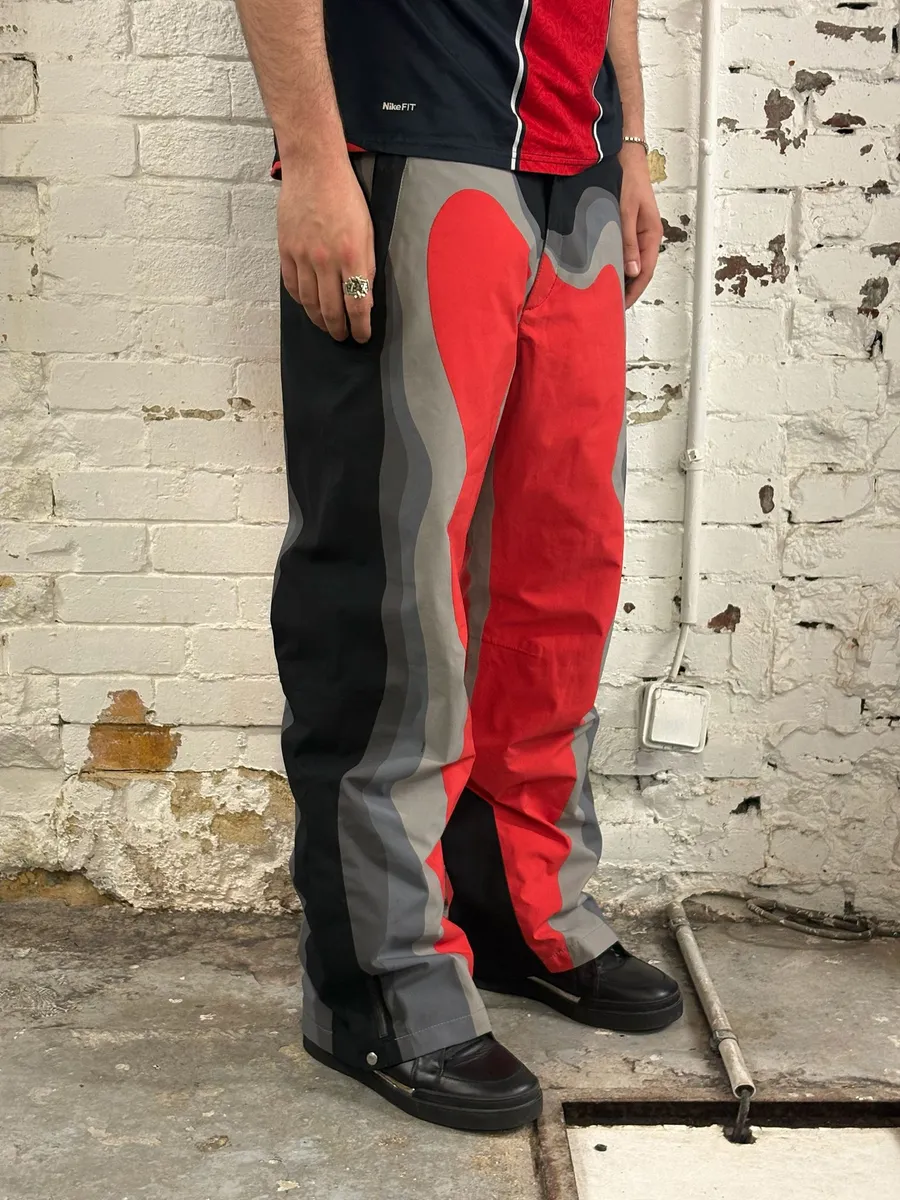 Prada Thermic Effect Red & Grey Ski Pants - Image 2