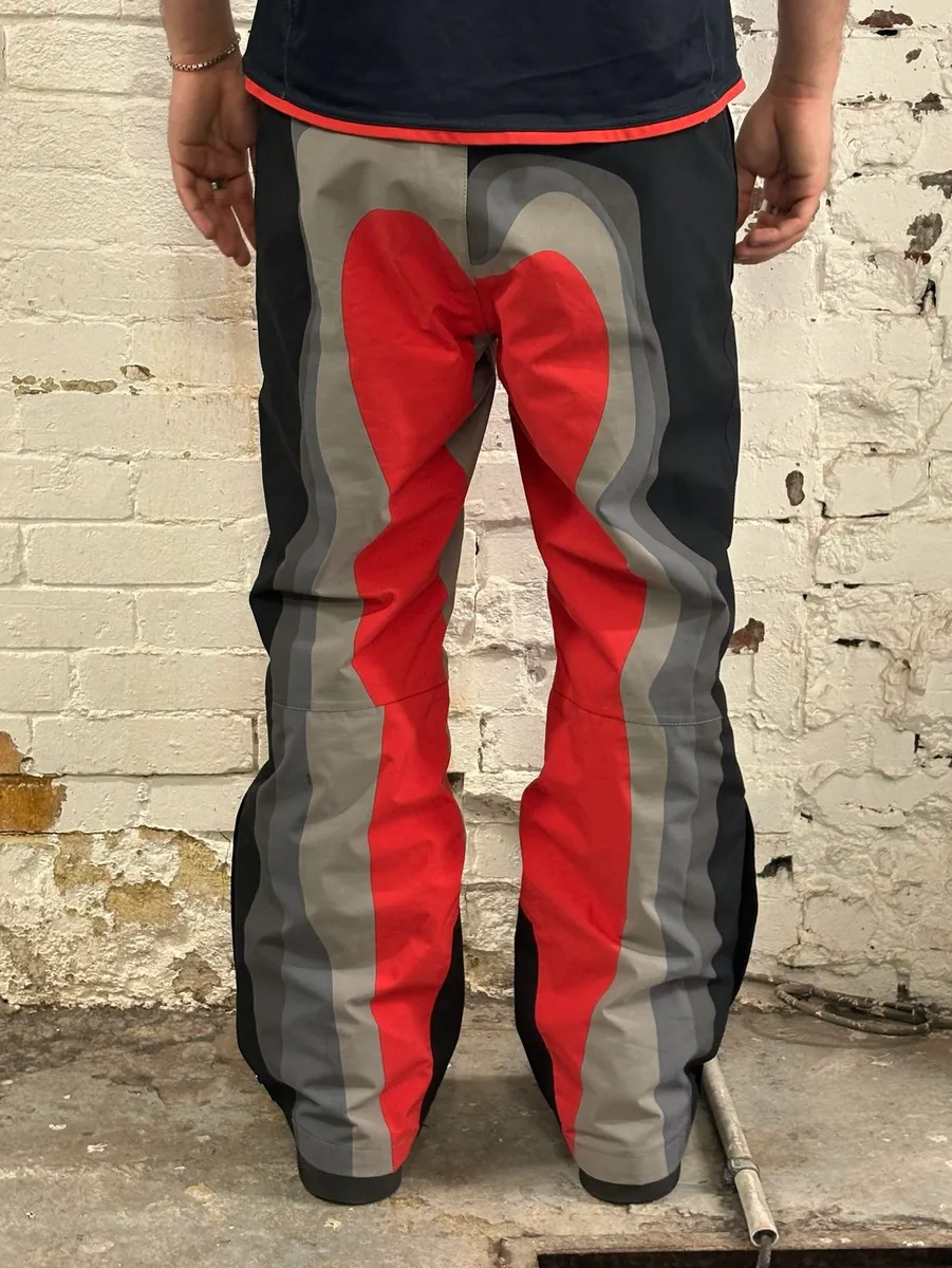 Prada Thermic Effect Red & Grey Ski Pants - Image 3
