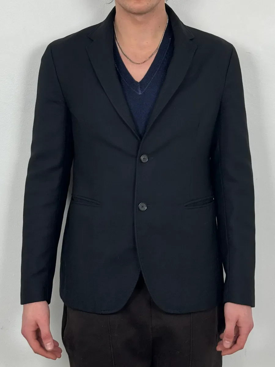 Raf Simons Black Minimalist Blazer Jacket - Image 2