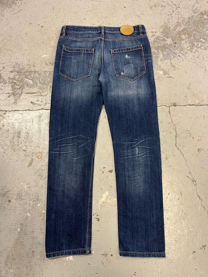 Raf Simons Faded Blue Denim Jeans - Image 8
