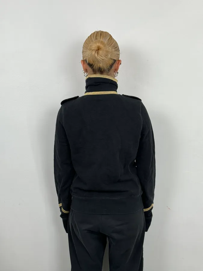 Ralph Lauren Black Military Officer Gold Button Jacket - Image 3