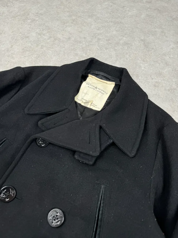 Ralph Lauren Black Wool Caban Jacket - Image 5