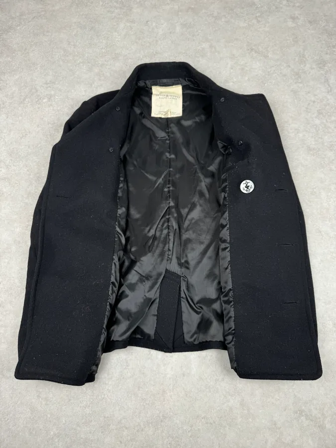 Ralph Lauren Black Wool Caban Jacket - Image 8