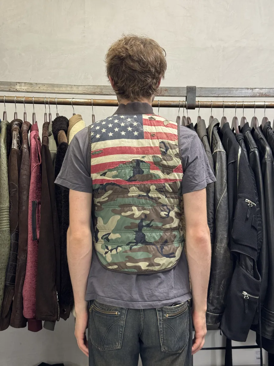 Ralph Lauren Camo USA Flag Tactical Vest - Image 3