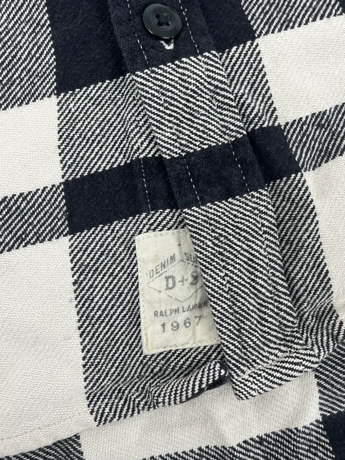 Ralph Lauren Denim & Supply Tartan Black & White Shirt - Image 10