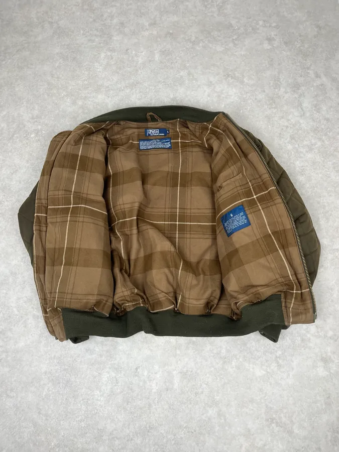 Ralph Lauren Extra Green Aviator Bomber Jacket - Image 8
