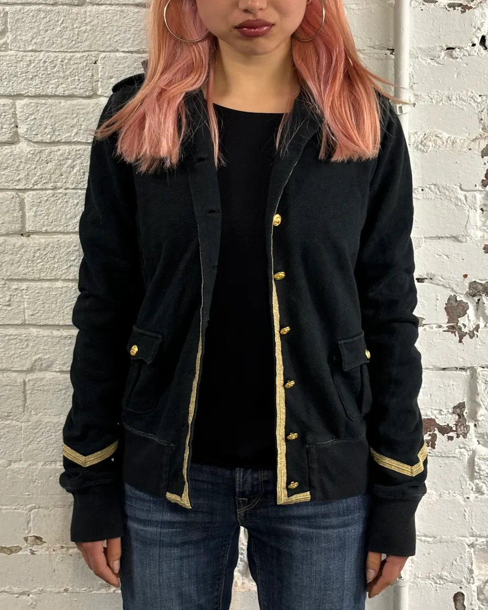Ralph Lauren Gold Buttons Black Officer Jacket - Image 2