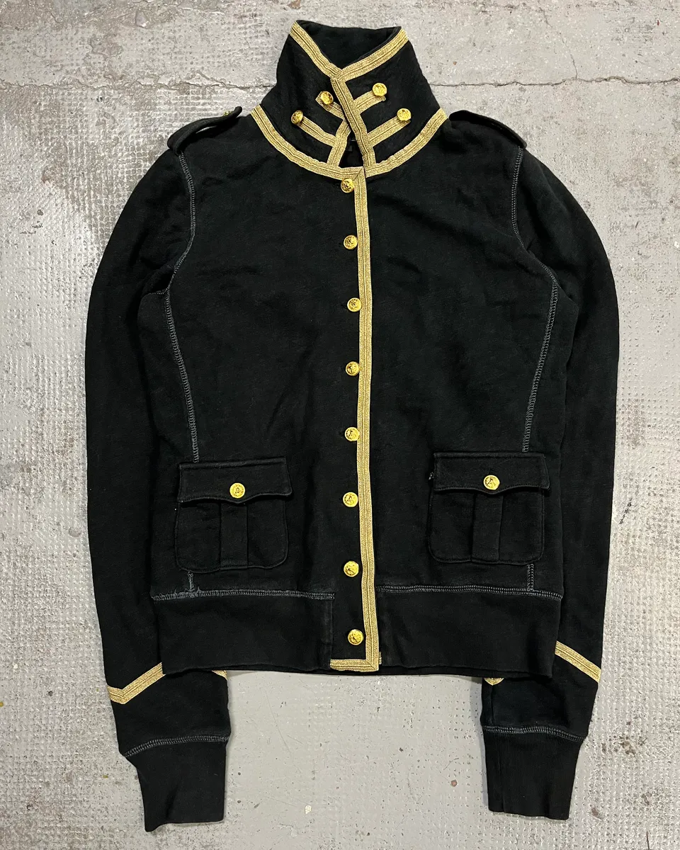 Ralph Lauren Gold Buttons Black Officer Jacket - Image 4